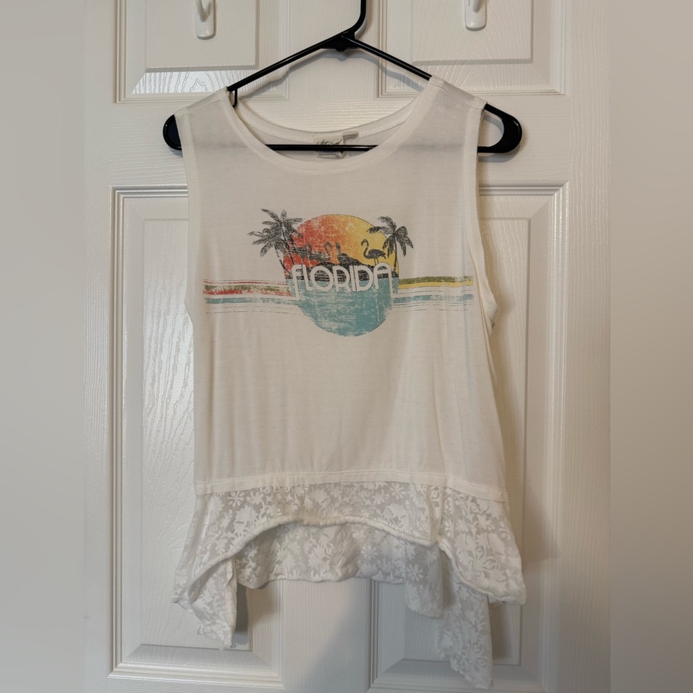 Altar'd State White Florida Graphic Tank Top